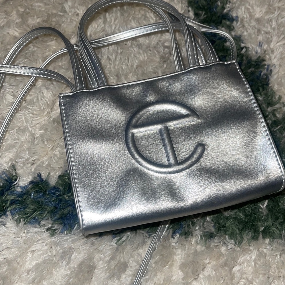 Small Silver Telfar Bag 🤍
